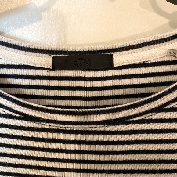 ATM Anthony Thomas Melillo Stretch Striped Midi Dress - Picture 4 of 5